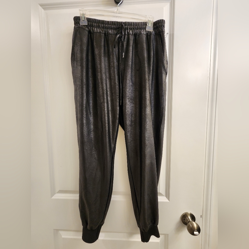 Faux Leather Joggers (Size Medium)